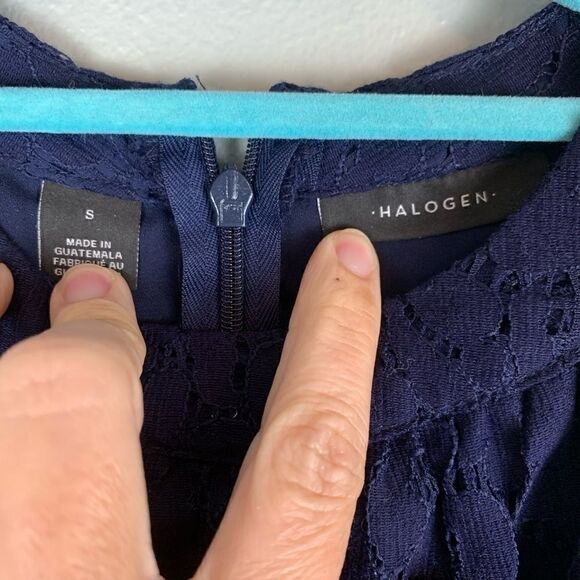 Halogen Lace Peplum Halter Top - Picture 7 of 8